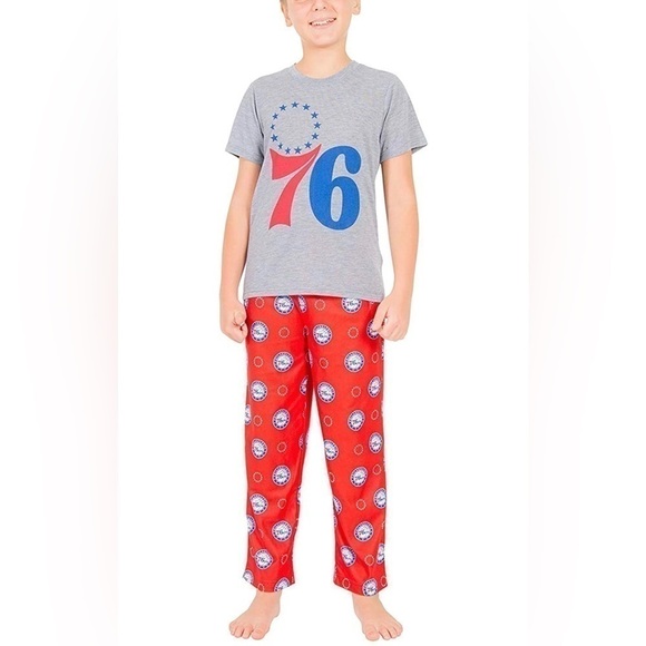 Ultra Game NBA Boy's 2 Piece PJs Lounge Pants & Tee Set Boys Size M (8) - Picture 1 of 12